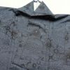 紬 しつけ糸付き 正絹 木の葉・植物柄 袷仕立て 青・紺_画像20