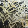訪問着 良品 正絹 共八掛 箔 金彩 木の葉・植物柄 袷仕立て グレー_画像17