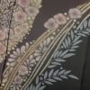 訪問着 縮緬 金彩 絞り風 正絹 花柄 袷仕立て 紫・藤色_画像6