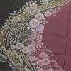 訪問着 縮緬 金彩 絞り風 正絹 花柄 袷仕立て 紫・藤色_画像13