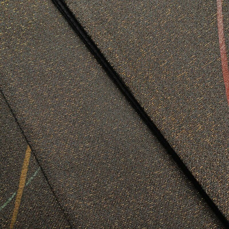 袋帯 太鼓柄 箔 フォーマル用 正絹 幾何学柄・抽象柄 茶_画像32