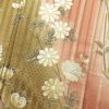 訪問着 しつけ糸付き 金駒刺繍 箔 正絹 花柄 袷仕立て 緑・うぐいす色_画像6