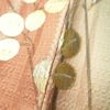 訪問着 しつけ糸付き 金駒刺繍 箔 正絹 花柄 袷仕立て 緑・うぐいす色_画像12