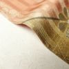 訪問着 しつけ糸付き 金駒刺繍 箔 正絹 花柄 袷仕立て 緑・うぐいす色_画像15