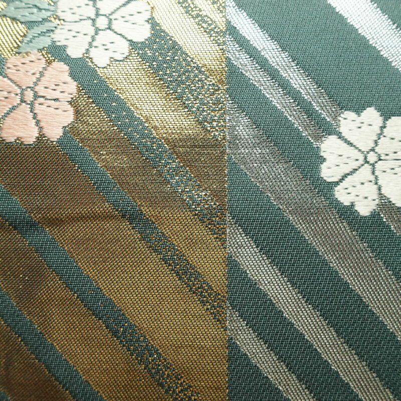 袋帯 六通柄 フォーマル用 正絹 古典柄 緑・うぐいす色_画像7