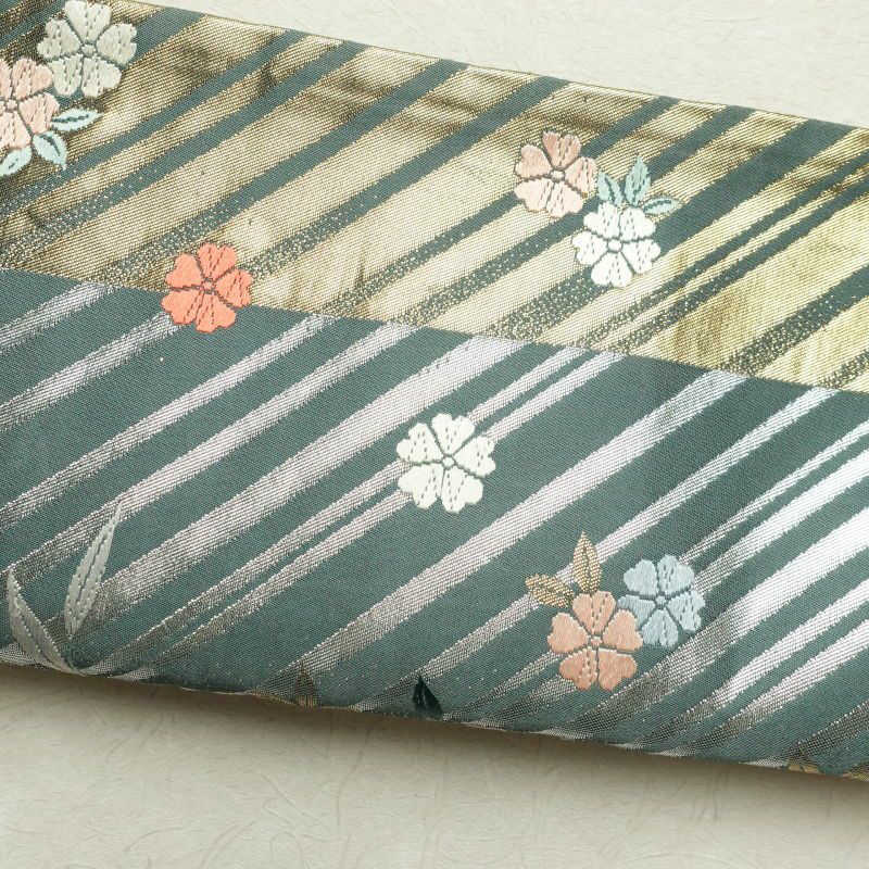 袋帯 六通柄 フォーマル用 正絹 古典柄 緑・うぐいす色_画像20