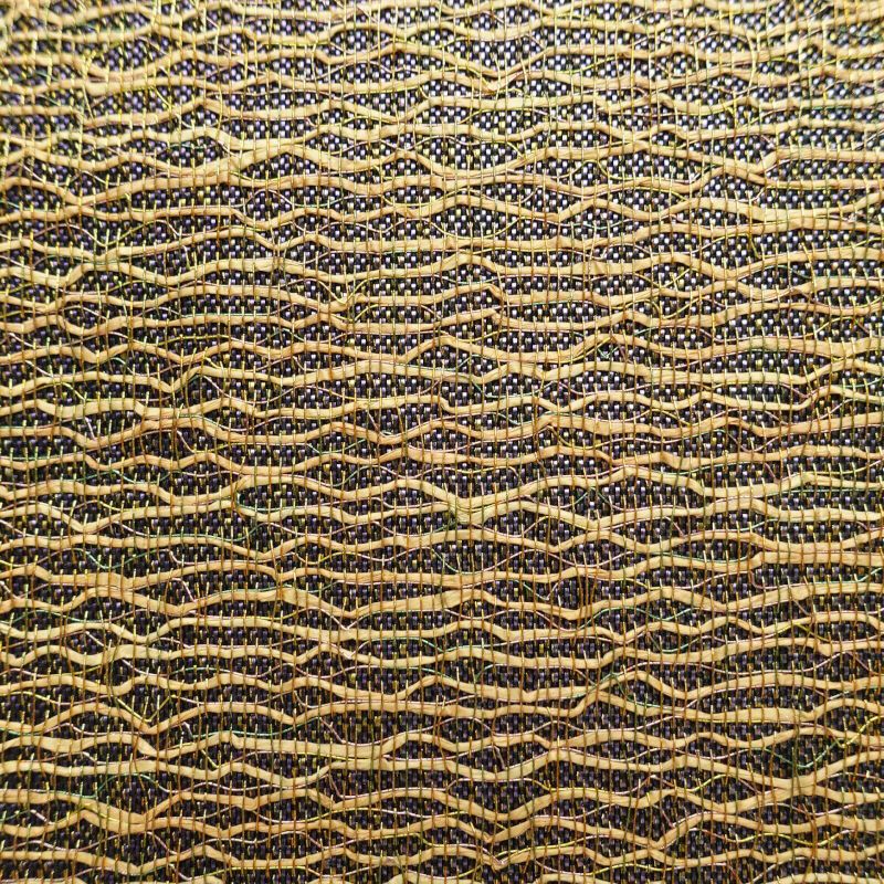 袋帯 太鼓柄 美品 刺繍 証紙あり 一般用 正絹 うさぎ 兎 人物・動物柄 黄・黄土色_画像7