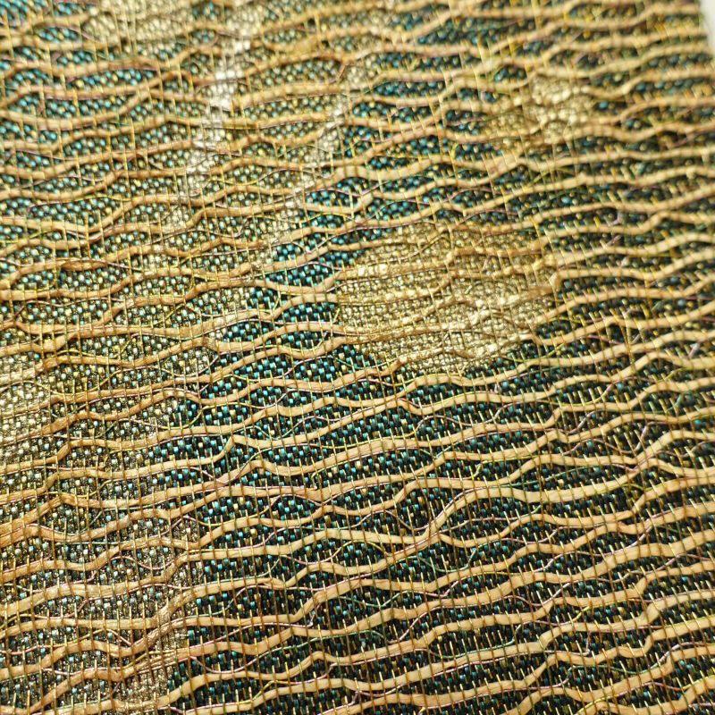 袋帯 太鼓柄 美品 刺繍 証紙あり 一般用 正絹 うさぎ 兎 人物・動物柄 黄・黄土色_画像9