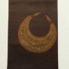 袋帯 刺繍 落款入り 	太鼓柄 一般用 正絹 幾何学柄・抽象柄 茶_画像11