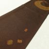 袋帯 刺繍 落款入り 	太鼓柄 一般用 正絹 幾何学柄・抽象柄 茶_画像13