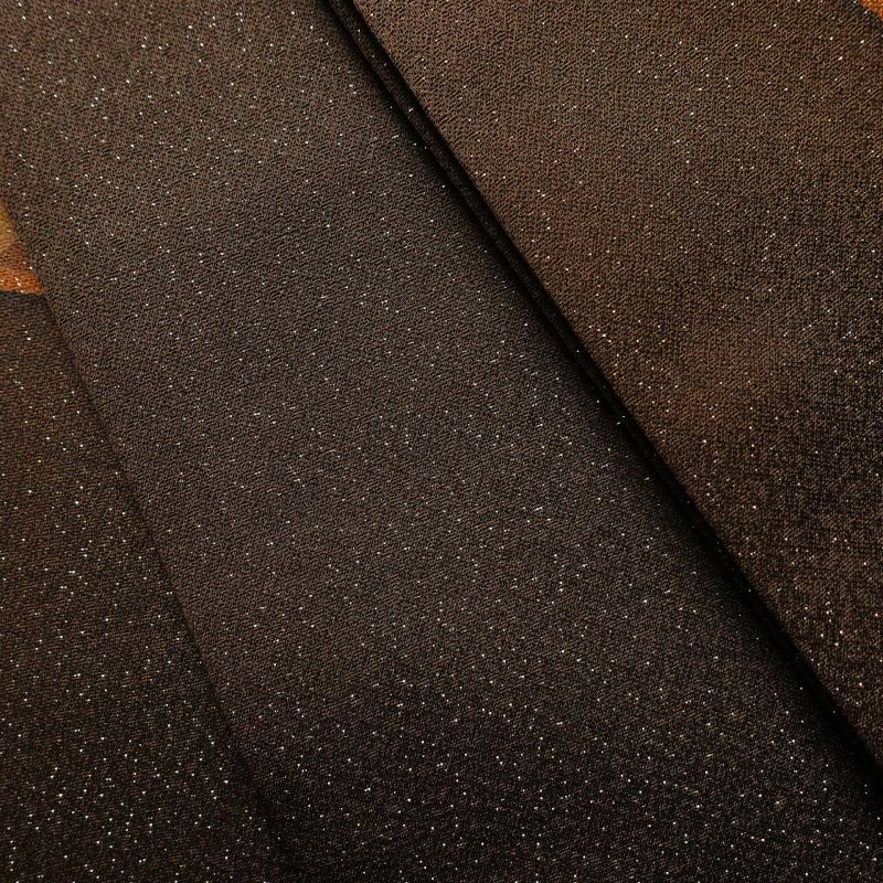 袋帯 刺繍 落款入り 	太鼓柄 一般用 正絹 幾何学柄・抽象柄 茶_画像34