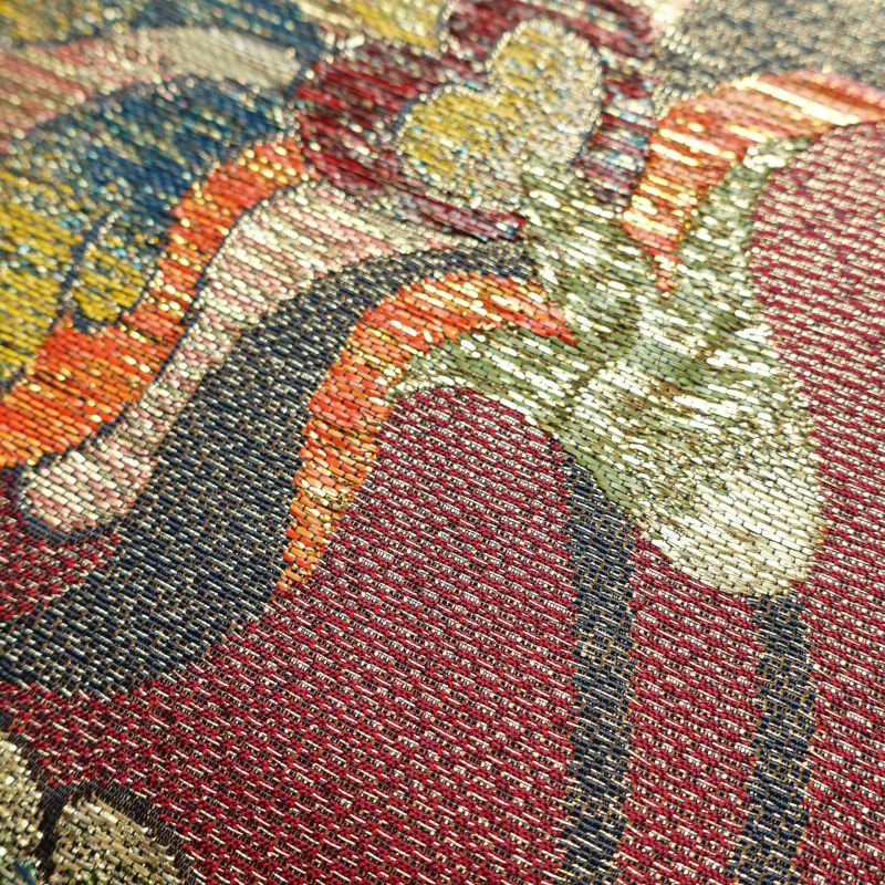 袋帯 六通柄 美品 フォーマル用 正絹 木の葉・植物柄 多色使い_画像8