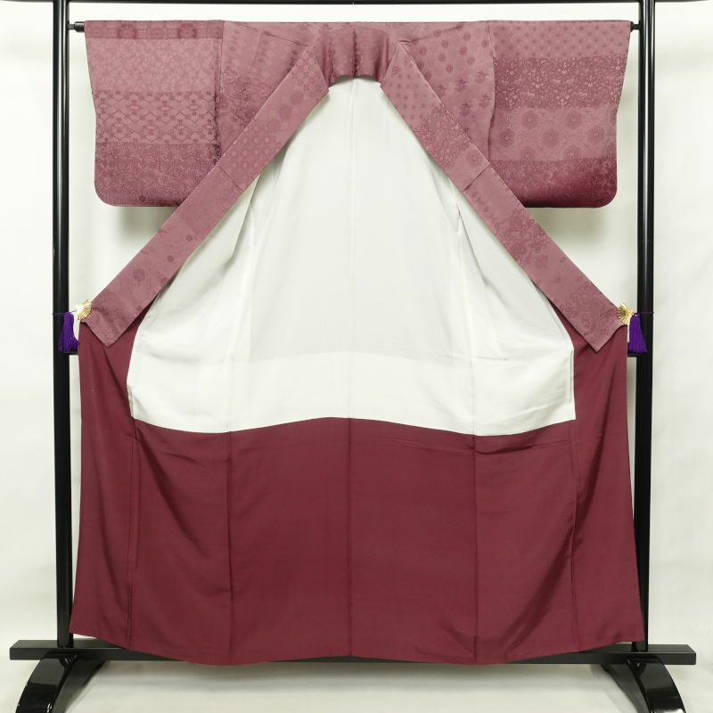 付け下げ 正絹 その他の柄 袷仕立て ぼかし 紫・藤色_画像3