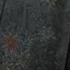 大島紬 良品 証紙なし しつけ糸付き 正絹 木の葉・植物柄 袷仕立て 黒_画像6
