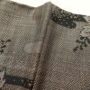 紬 しつけ糸付き 正絹 木の葉・植物柄 紬着物 袷仕立て 茶_画像18