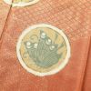 色留袖 三つ紋付き 金駒刺繍 蝶 金彩 共八掛 正絹 古典柄 袷仕立て 橙_画像6