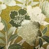 訪問着 正絹 一つ紋付き 共八掛 梨地 金彩 刺繍 木の葉・植物柄 袷仕立て 茶_画像8