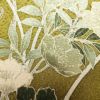 訪問着 正絹 一つ紋付き 共八掛 梨地 金彩 刺繍 木の葉・植物柄 袷仕立て 茶_画像16