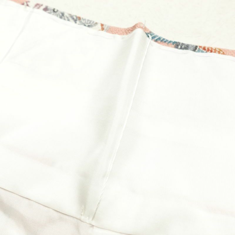 小紋 良品 縮緬 正絹 古典柄 小紋着物 袷仕立て ピンク_画像28