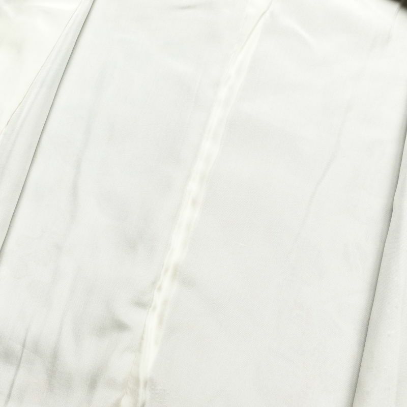 小紋 美品 しつけ糸付き 縮緬 正絹 幾何学柄・抽象柄 袷仕立て 紫・藤色_画像26