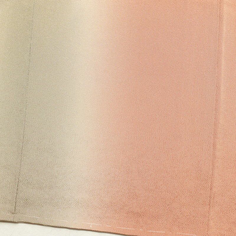 付け下げ 美品 しつけ糸付き 縮緬 正絹 その他の柄 袷仕立て 橙_画像14