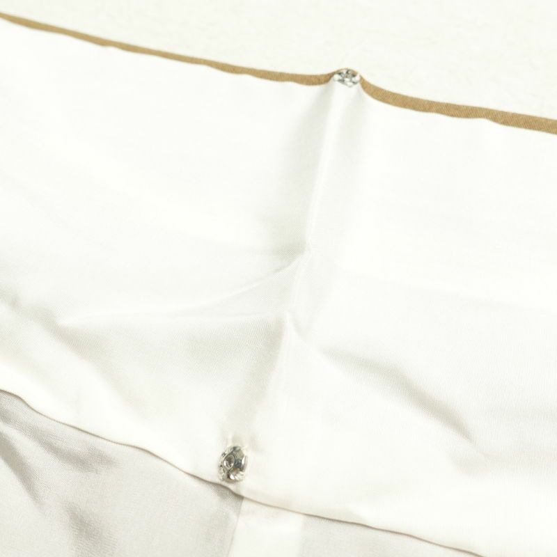 小紋 縮緬 飛び柄 正絹 花柄 袷仕立て 黄・黄土色_画像25