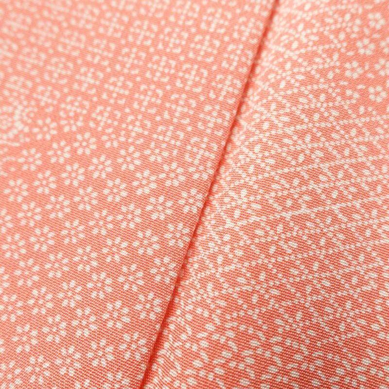 小紋 良品 伝統工芸 伊勢型彫 落款入り 縮緬 江戸小紋 正絹 古典柄 袷仕立て ピンク_画像8