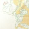 紬 正絹 紬着物 アンティーク風 花柄 袷仕立て 橙_画像15
