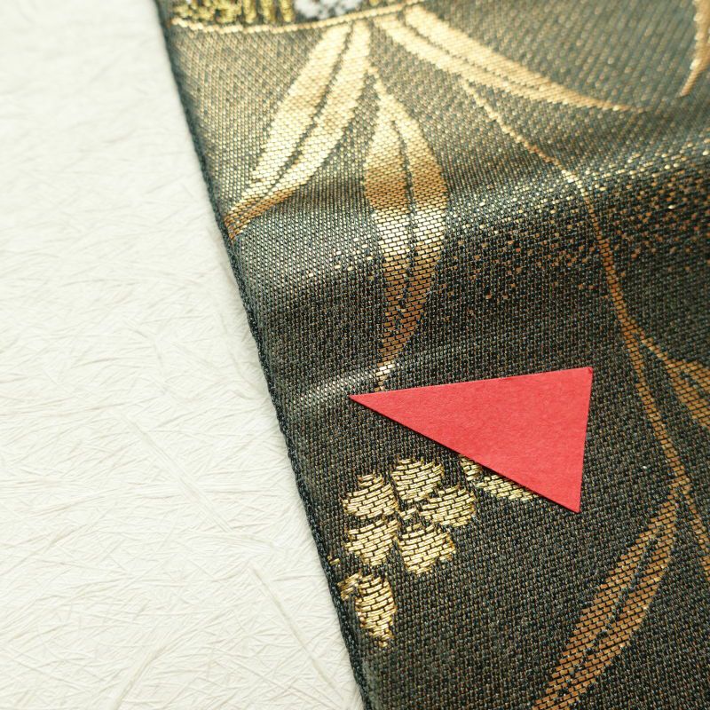 袋帯 六通柄 フォーマル用 正絹 古典柄 亀甲 緑・うぐいす色_画像21
