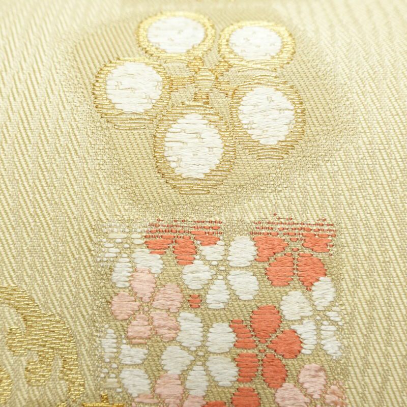 袋帯 六通柄 フォーマル用 正絹 古典柄 黄・黄土色_画像7