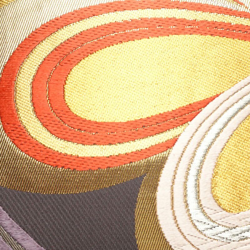 袋帯 六通柄 良品 振袖用 正絹 古典柄 紫・藤色_画像3