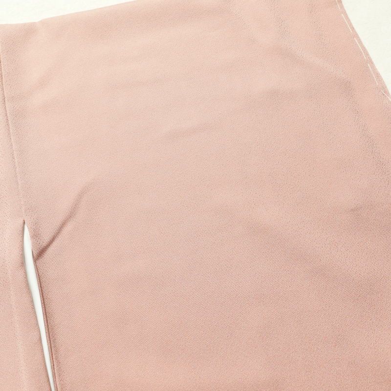 色留袖 美品 箔扇琳派図 丹後ちりめん しつけ糸付き 箔 金糸 刺繍 正絹 古典柄 袷仕立て ピンク_画像21