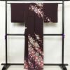 訪問着 良品 金駒刺繍 金彩 正絹 花柄 桜 袷仕立て 紫・藤色_画像2