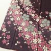 訪問着 良品 金駒刺繍 金彩 正絹 花柄 桜 袷仕立て 紫・藤色_画像4