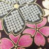 訪問着 良品 金駒刺繍 金彩 正絹 花柄 桜 袷仕立て 紫・藤色_画像9