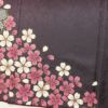 訪問着 良品 金駒刺繍 金彩 正絹 花柄 桜 袷仕立て 紫・藤色_画像19