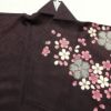 訪問着 良品 金駒刺繍 金彩 正絹 花柄 桜 袷仕立て 紫・藤色_画像27