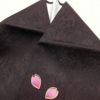 訪問着 良品 金駒刺繍 金彩 正絹 花柄 桜 袷仕立て 紫・藤色_画像29