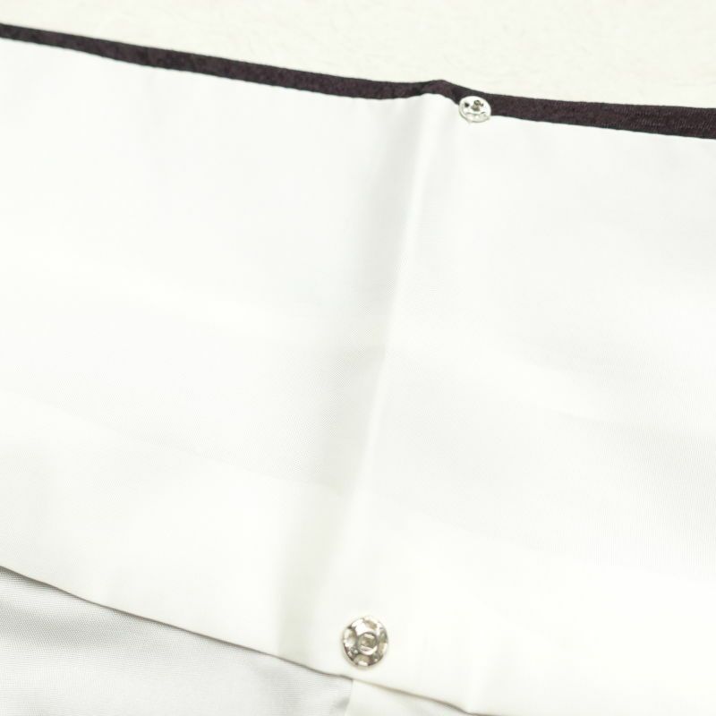 訪問着 良品 金駒刺繍 金彩 正絹 花柄 桜 袷仕立て 紫・藤色_画像32