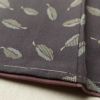 小紋 美品 しつけ糸付き 縮緬 正絹 木の葉・植物柄 袷仕立て 紫・藤色_画像11