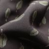小紋 美品 しつけ糸付き 縮緬 正絹 木の葉・植物柄 袷仕立て 紫・藤色_画像27