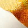 小紋 良品 総絞り 正絹 幾何学柄・抽象柄 袷仕立て 橙 やまと謹製_画像11