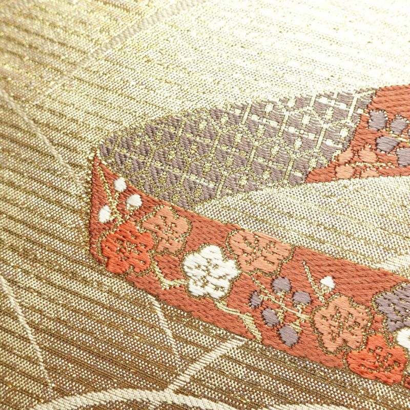 袋帯 六通柄 美品 フォーマル用 正絹 七宝 亀甲 青海波 古典柄 金・銀_画像6