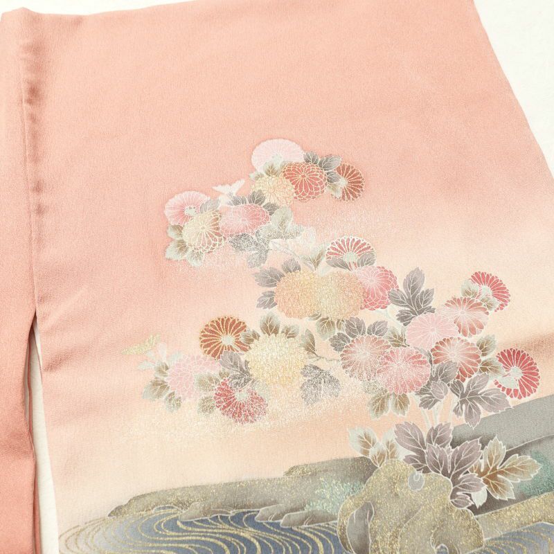 訪問着 正絹 金彩 刺繍 箔 古典柄 袷仕立て ピンク_画像19