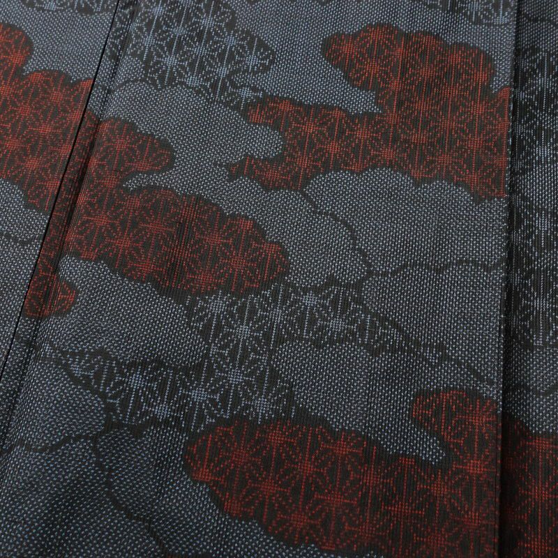 紬 正絹 紬着物 古典柄 ツムギ 袷仕立て つむぎ 青・紺_画像6