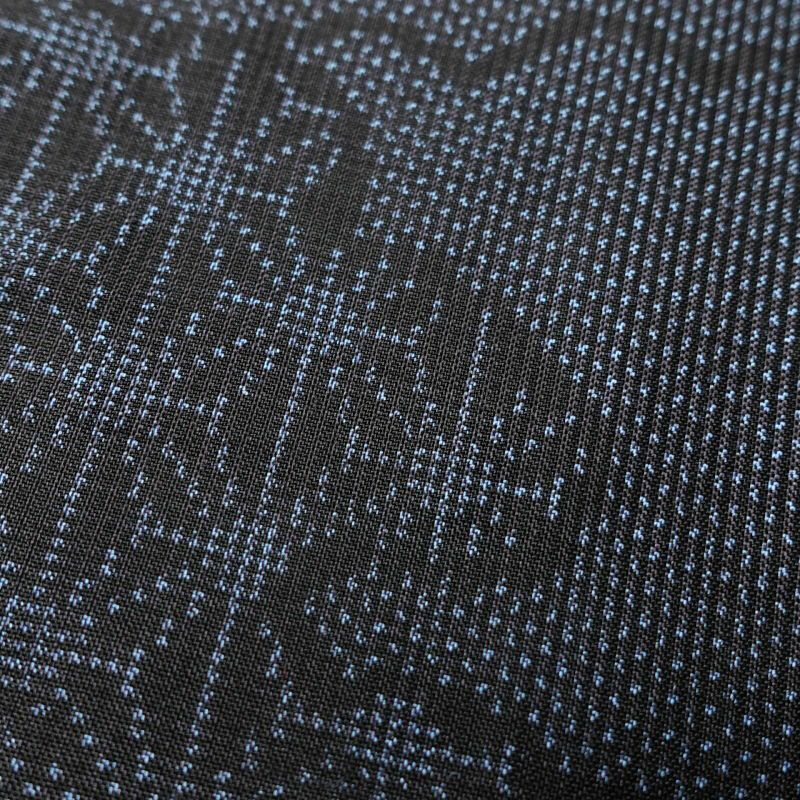 紬 正絹 紬着物 古典柄 ツムギ 袷仕立て つむぎ 青・紺_画像8