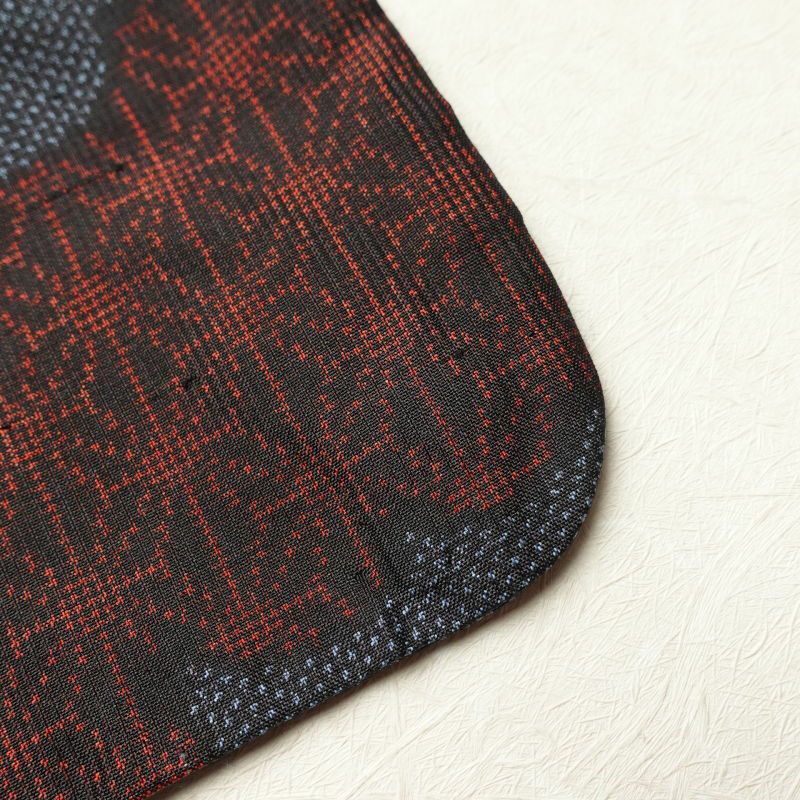 紬 正絹 紬着物 古典柄 ツムギ 袷仕立て つむぎ 青・紺_画像19