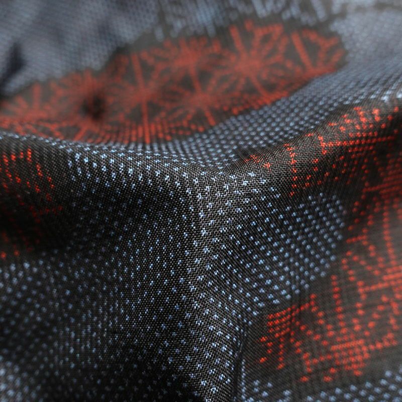 紬 正絹 紬着物 古典柄 ツムギ 袷仕立て つむぎ 青・紺_画像31