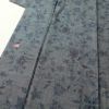 紬 しつけ糸付き 正絹 花柄 袷仕立て 紬の着物 青・紺_画像5