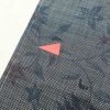 紬 しつけ糸付き 正絹 花柄 袷仕立て 紬の着物 青・紺_画像7